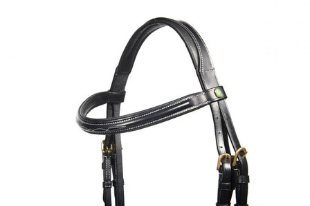 LJ Bridle New pro combined noseband brass buckles