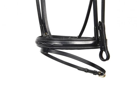 LJ Bridle New pro combined noseband brass buckles