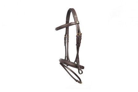 LJ Bridle New pro combined noseband brass buckles