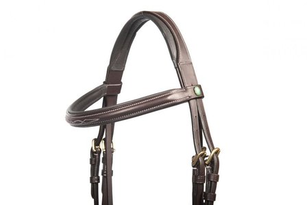LJ Bridle New pro combined noseband brass buckles