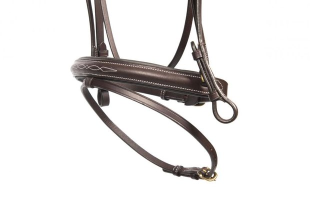 LJ Bridle New pro combined noseband brass buckles