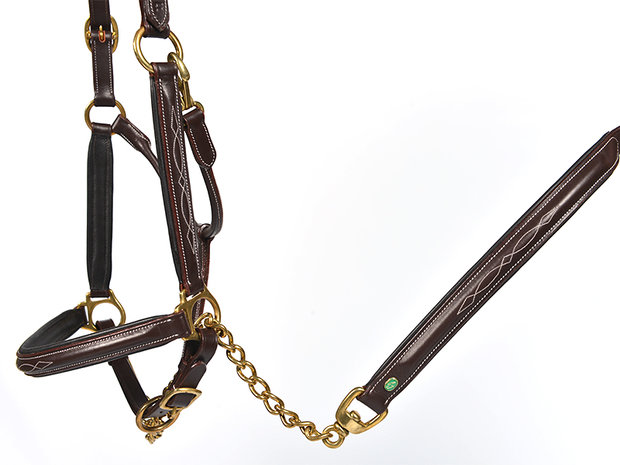 LJ Halter New Pro, double leather/decorative stitching