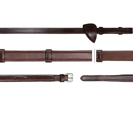 DYON New English Collection Hunter reins grip calf leath.-rub.